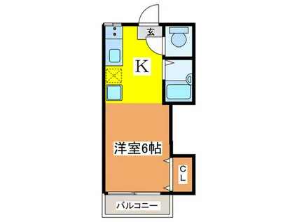 VILLA PINE PLAIN(1K/4階)の間取り写真