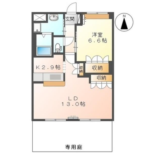 ＪＲ御殿場線 長泉なめり駅 徒歩8分 3階建 築24年(1LDK/1階)の間取り写真