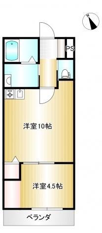 DURER(1LDK/1階)の間取り写真