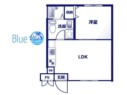 プライムテラス鶴ヶ峰(1LDK/1階)の間取り写真