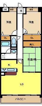 サン・フォレスト(3LDK/2階)の間取り写真