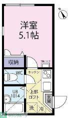 LINEA矢向(1K/1階)の間取り写真
