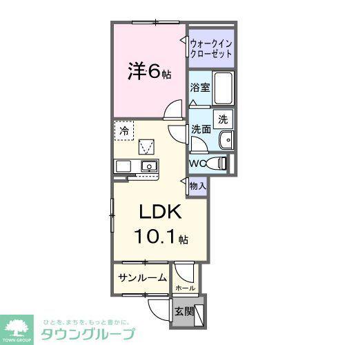 M・シャルマンローズG(1LDK/1階)の間取り写真