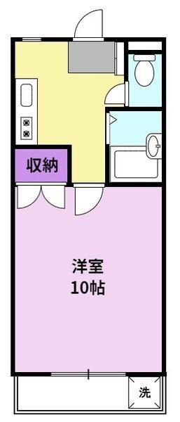 ルナリアス(1K/1階)の間取り写真