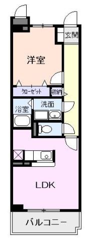 サニーヒル天王(1LDK/1階)の間取り写真