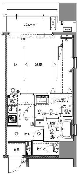 THE TACT YOKOHAMA(1K/9階)の間取り写真