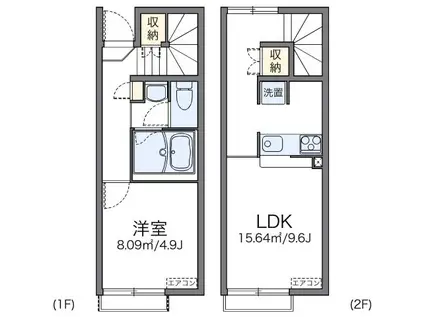 レオネクストグランデエスパシオ(1LDK/1階)の間取り写真