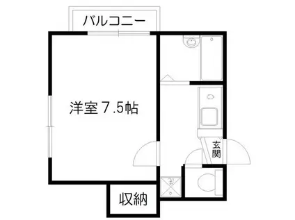 グランシャリオ(1K/1階)の間取り写真