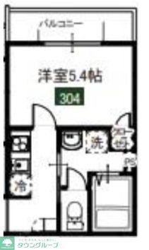 MELDIA堀之内3丁目(1K/3階)の間取り写真