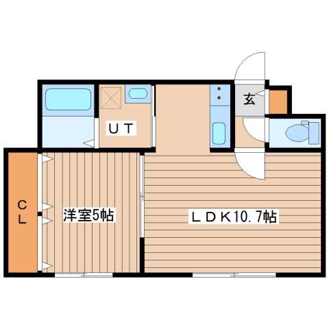 DOLCE VITA(1LDK/2階)の間取り写真
