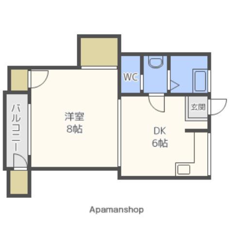 コーポ田代(1DK/1階)の間取り写真