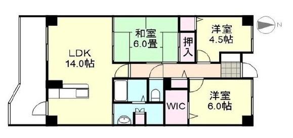 スカール有楽(3LDK/1階)の間取り写真
