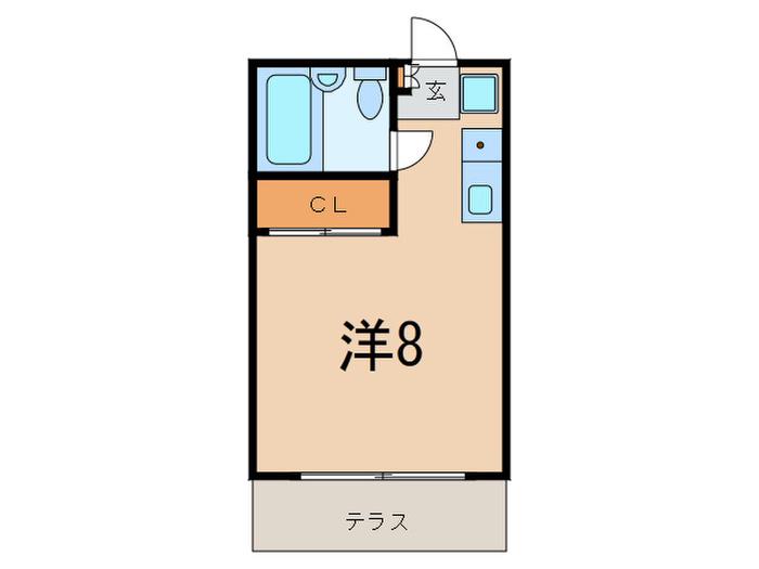 シャルム目黒(ワンルーム/2階)の間取り写真