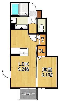 CEREZO.ONE(1LDK/1階)の間取り写真
