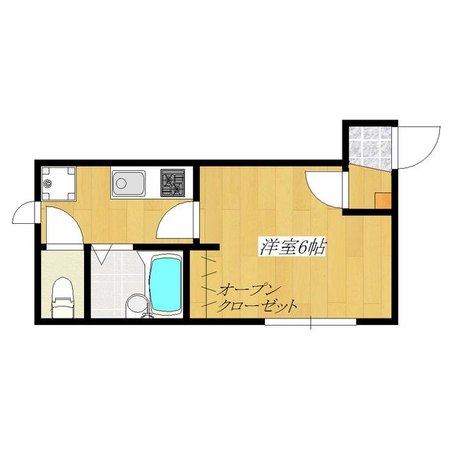 COCOCUBE AKABANE(1K/2階)の間取り写真