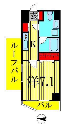 CREVISTA錦糸町(1K/8階)の間取り写真