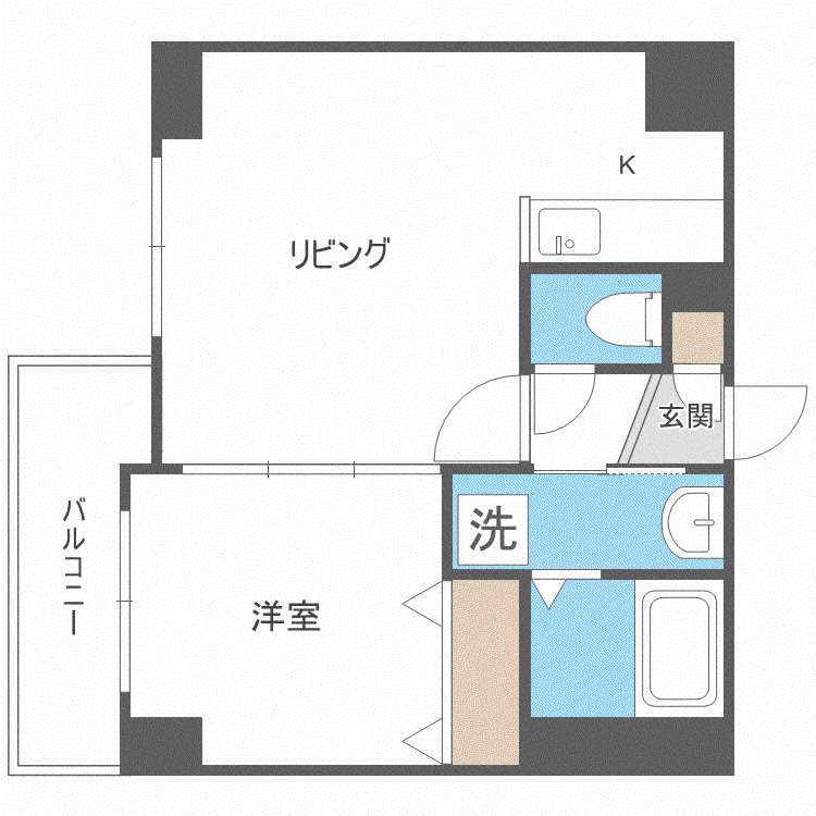 SーFORT札幌北5条(1LDK/4階)の間取り写真