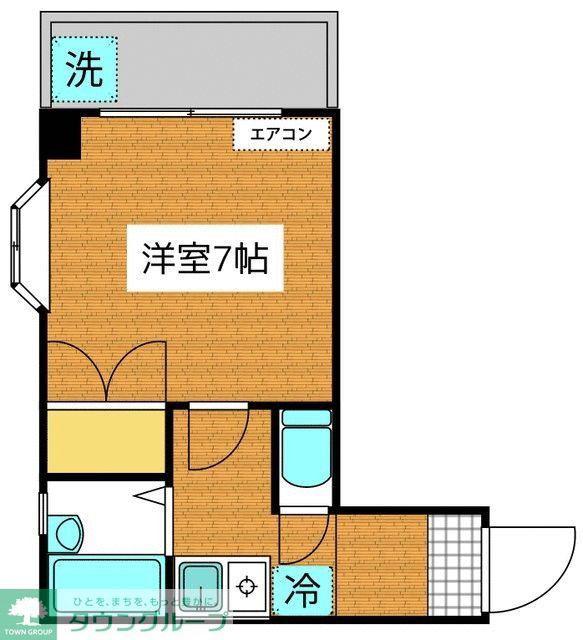 エスポワールエビス(1K/3階)の間取り写真