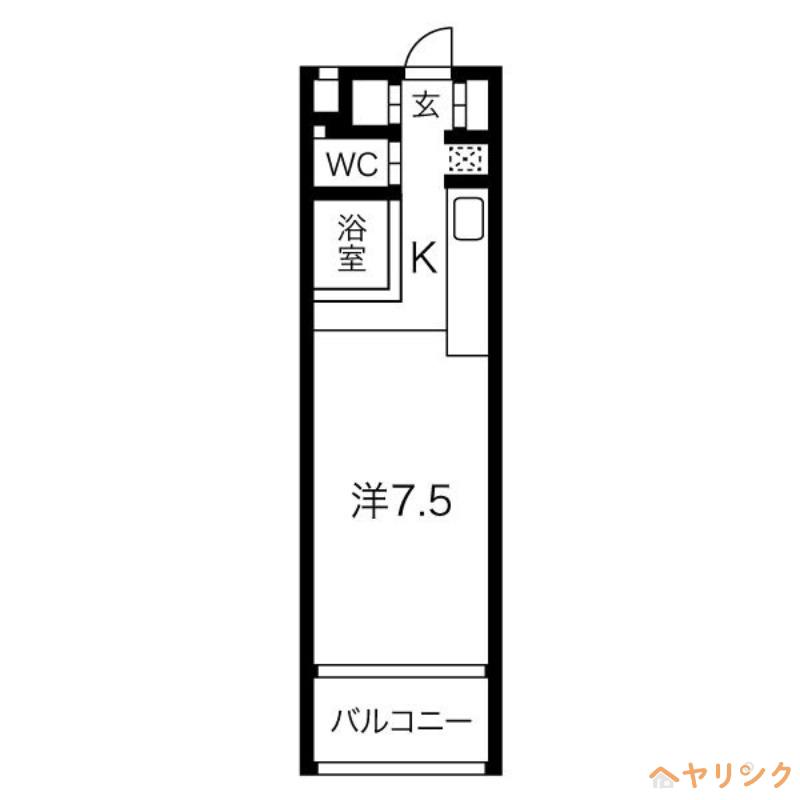 クレイタスパークIII(ワンルーム/2階)の間取り写真