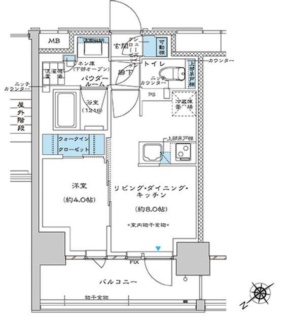プレミスト板橋(1LDK/14階)の間取り写真