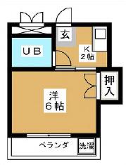 メゾン富浜(ワンルーム/3階)の間取り写真