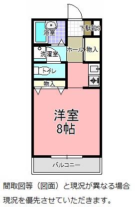スケガワビル(ワンルーム/3階)の間取り写真