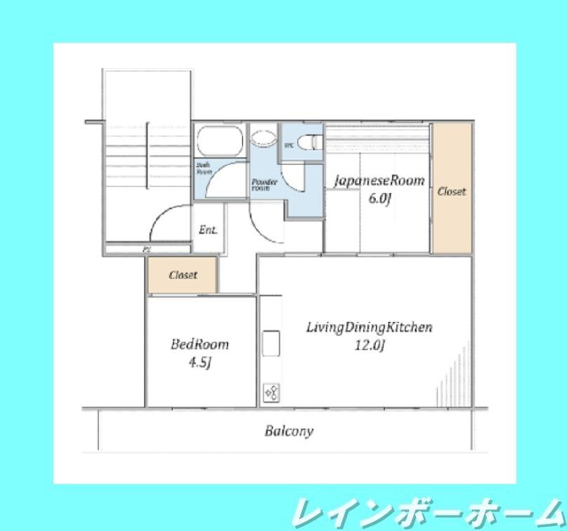 小室ハイランドC-17(2LDK/4階)の間取り写真