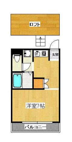 メゾン松島町(1K/3階)の間取り写真