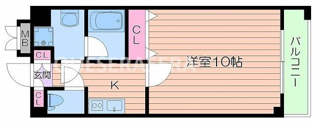 LASANTE京橋(1K/12階)の間取り写真