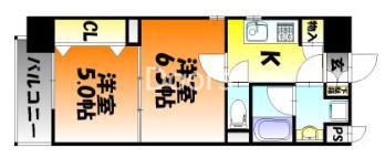 OWLSTYLE UCHISANGE(2K/9階)の間取り写真