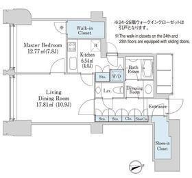 ラトゥール千代田(1LDK/23階)の間取り写真