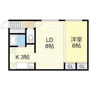 マイルーム澄川(1LDK/3階)の間取り写真