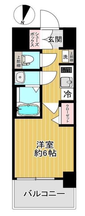 SHOKEN RESIDENCE 大阪都島(1K/9階)の間取り写真