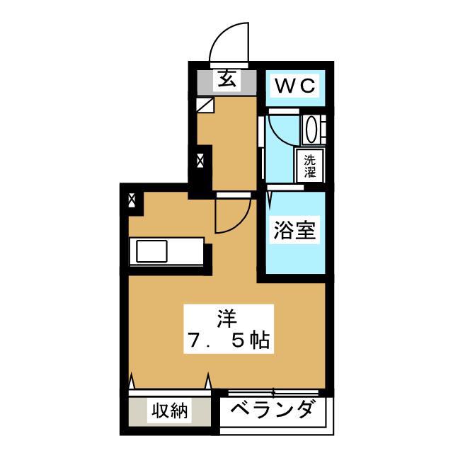 セレスティアル浦島(ワンルーム/3階)の間取り写真