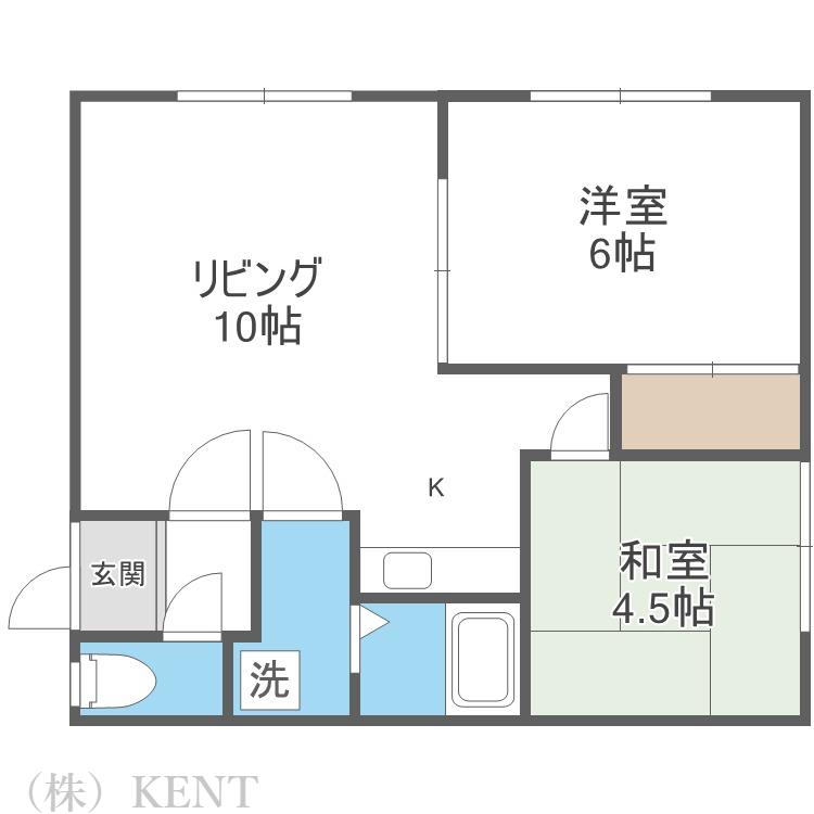A&Sビル(2LDK/2階)の間取り写真