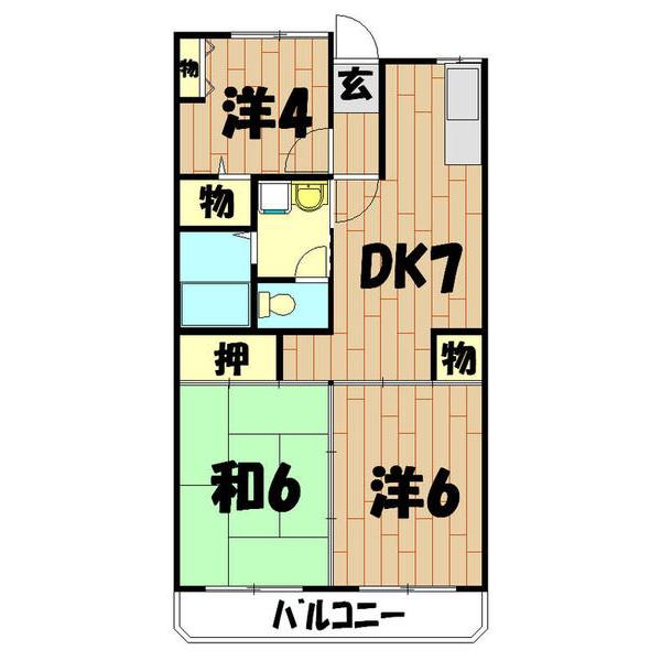CEREZA SAKAMOTO(3DK/3階)の間取り写真