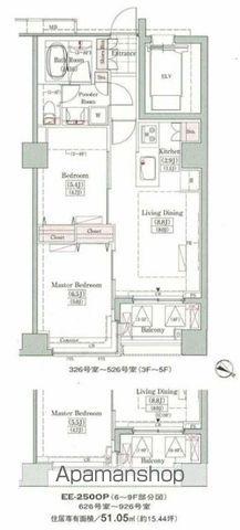 レジディアタワー上池袋(2LDK/2階)の間取り写真