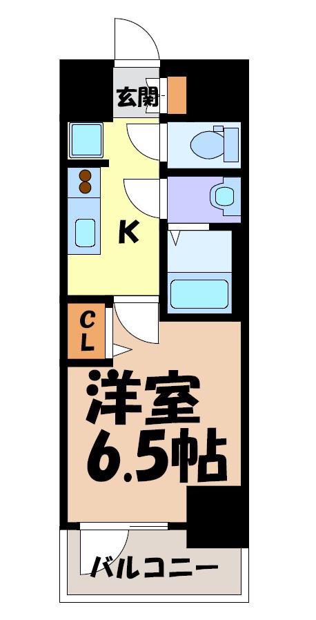 プレサンス新栄ユリシス(1K/5階)の間取り写真