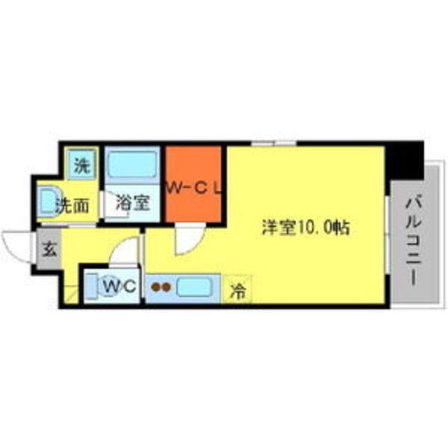 オーパス(ワンルーム/2階)の間取り写真