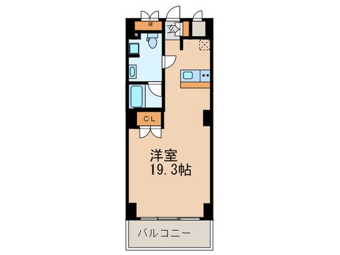 スクエア名駅南(ワンルーム/4階)の間取り写真