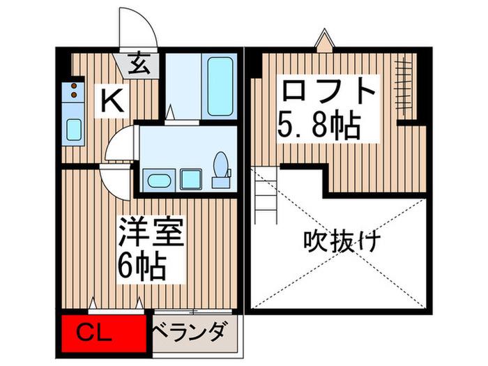 VIVIENDA 大宮(1K/1階)の間取り写真