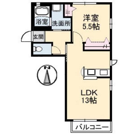 レーヴェンス温品弐番館(1LDK/1階)の間取り写真