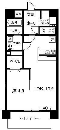KO OLINA YANAGIMARU(1LDK/1階)の間取り写真