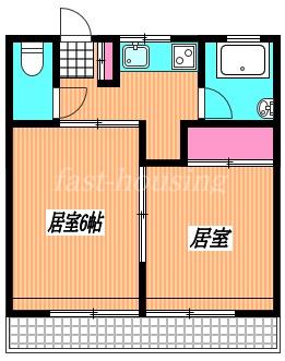 グリーンハイツ(2K/1階)の間取り写真