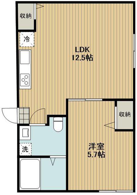 E.L.K RESIDENCE(1LDK/3階)の間取り写真