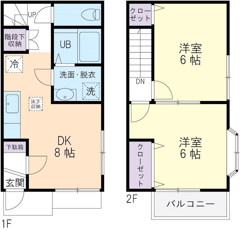 FOLIAR(2DK/1階)の間取り写真