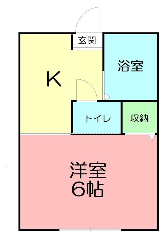 メゾンドベルフィーユ(1K/2階)の間取り写真
