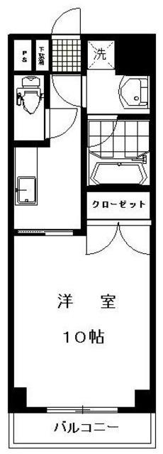 ARKGRANDEHAMA(1K/3階)の間取り写真