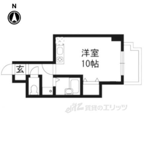 ル・サフィール西大路(ワンルーム/8階)の間取り写真