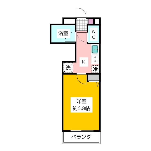 グリーンアベニュー関町(1K/1階)の間取り写真